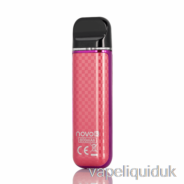 SMOK NOVO 3 25W Pod System Purple Red Carbon Fiber Vape Liquid